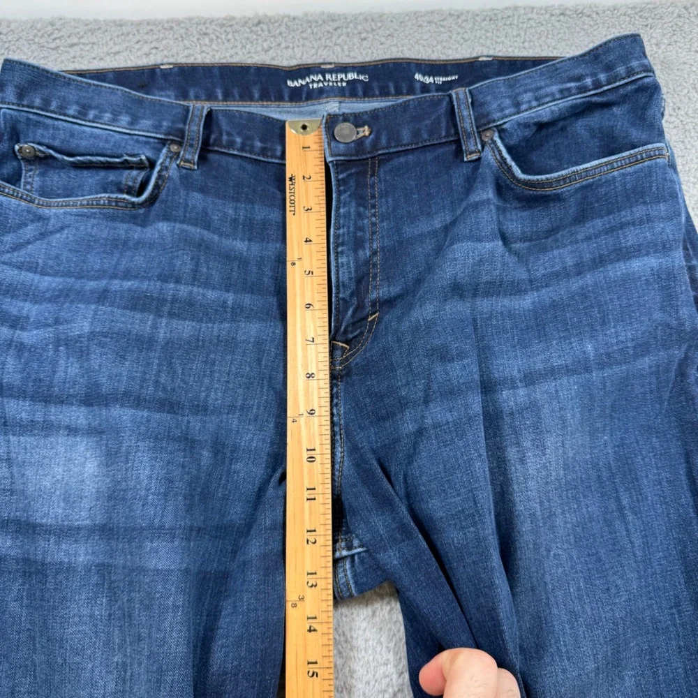 Banana Republic Traveler Straight Fit Dark Wash Jeans Men's‎ 40x32